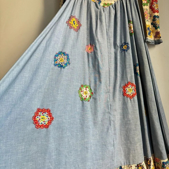 Vintage Floral Patchwork Maxi Dress - Picture 6 of 12